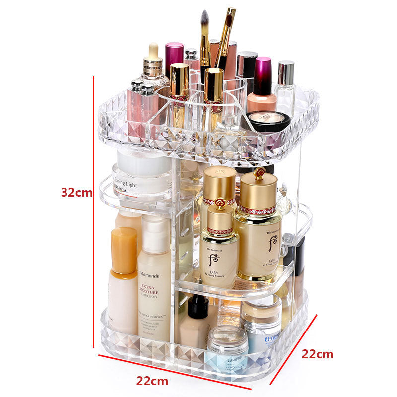 Onlineorderly™ Transparent rotating cosmetic case
