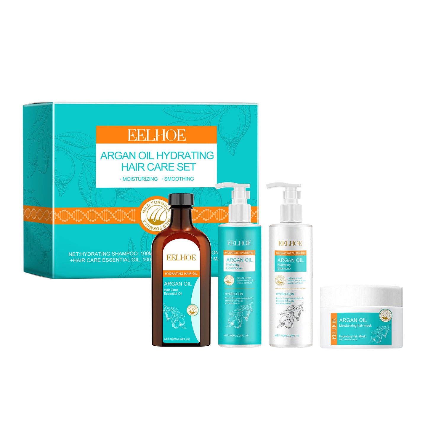 Onlineorderly™ Moroccan Argan Oil Hair Care Set – Deep Moisturizing & Repair Treatment