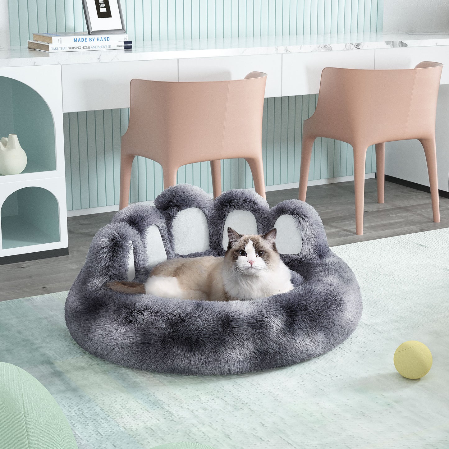 Onlineorderly™ Bear Paw Plush Pet Bed – Cozy Bed for Small Dogs & Cats