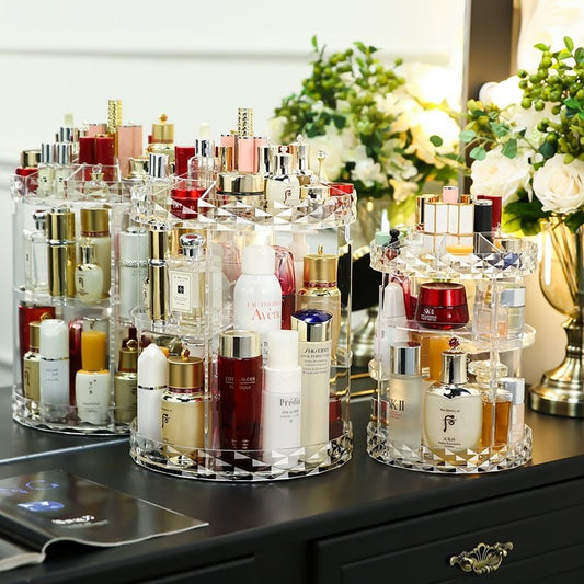 Onlineorderly™ Transparent rotating cosmetic case