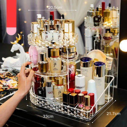 Onlineorderly™ Transparent rotating cosmetic case
