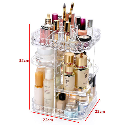 Onlineorderly™ Transparent rotating cosmetic case