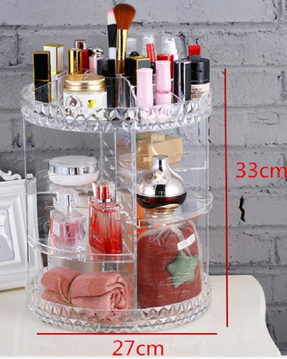 Onlineorderly™ Transparent rotating cosmetic case