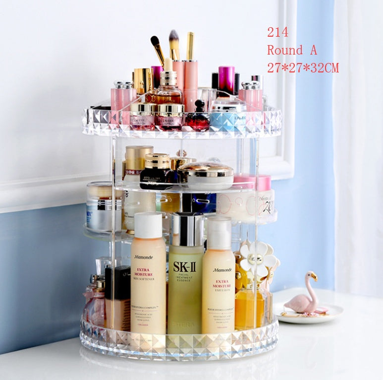 Onlineorderly™ Transparent rotating cosmetic case