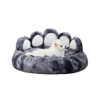 Onlineorderly™ Bear Paw Plush Pet Bed – Cozy Bed for Small Dogs & Cats