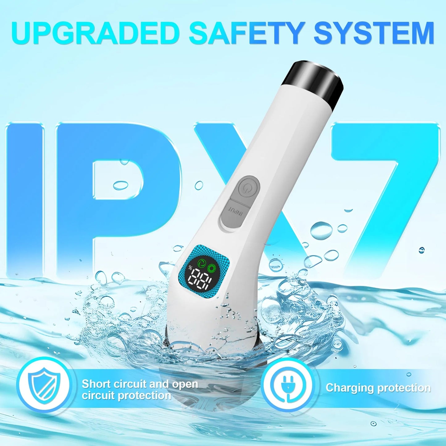 Onlineorderly™ 7-in-1 Electric Spin Scrubber with LED Display & Long Handle