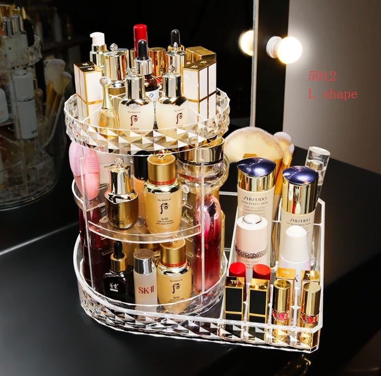 Onlineorderly™ Transparent rotating cosmetic case