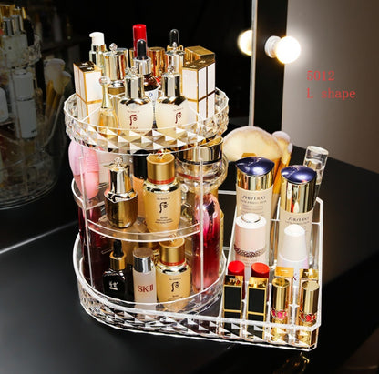 Onlineorderly™ Transparent rotating cosmetic case