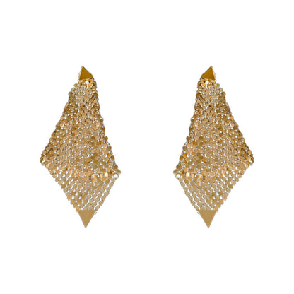 Onlineorderly™ Silver Needle Triangle Sequins Irregular Earrings