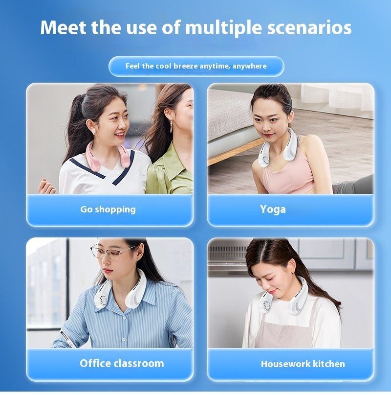 Onlineorderly™ Halter Bladeless Fan Mini Portable