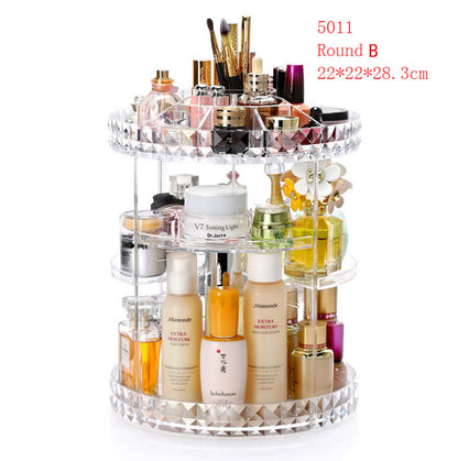 Onlineorderly™ Transparent rotating cosmetic case