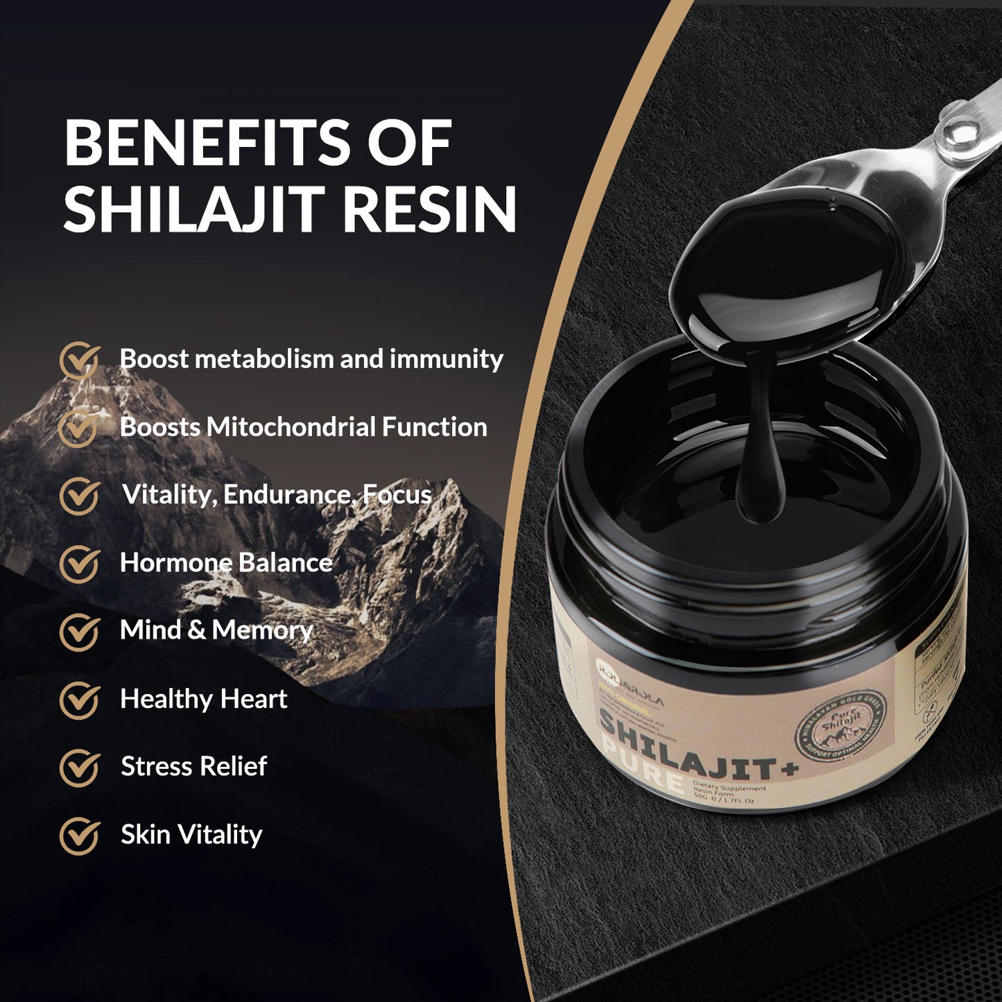 Onlineorderly™ ROLI&ROLA Shilajit Resin 50g