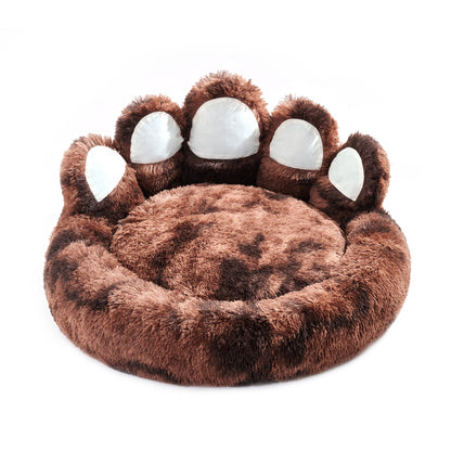 Onlineorderly™ Bear Paw Plush Pet Bed – Cozy Bed for Small Dogs & Cats