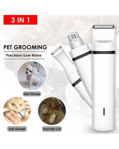 Onlineorderly™ 3 in 1 Pet Grooming Kit Rechargeable