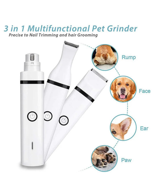 Onlineorderly™ 3 in 1 Pet Grooming Kit Rechargeable