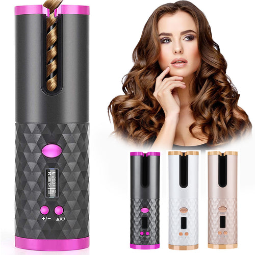Onlineorderly™ Portable Automatic Hair Curler – LCD Ceramic Curling Wand