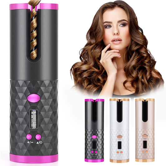 Portable Automatic Hair Curler – LCD Ceramic Curling Wand