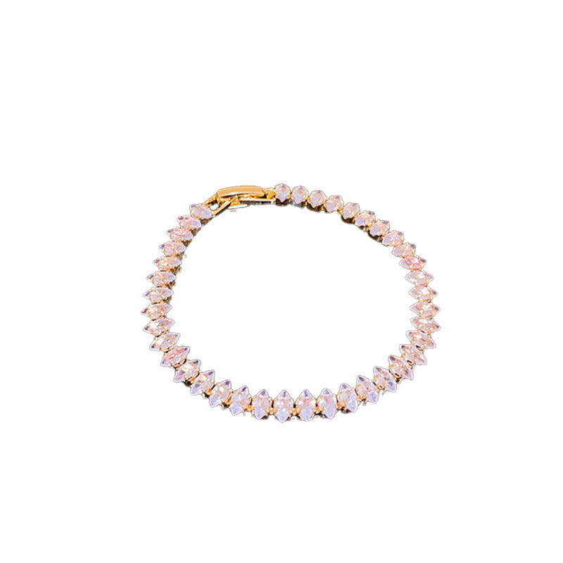 Elegant Rhinestone Zircon Water Drop Bracelet – Simple & Light Luxury Jewelry