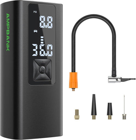 Onlineorderly™ Portable Car Air Pump with LED Screen & Pressure Gauge