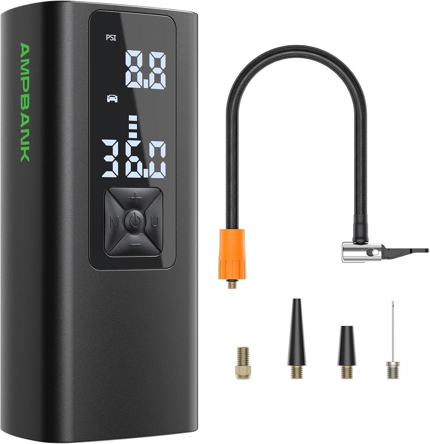 Portable Car Air Pump with LED Screen & Pressure Gauge