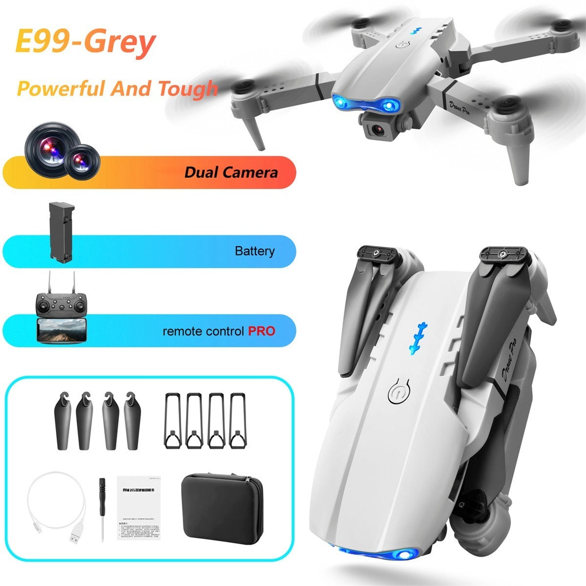 Onlineorderly™ The E99 Dual-camera Drone With Two Batteries